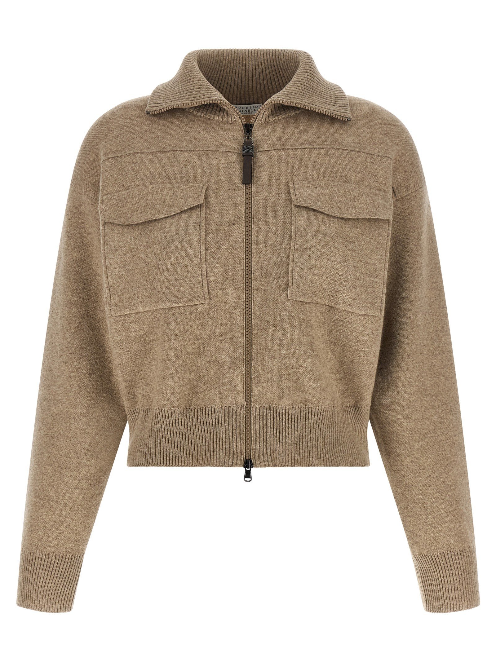 Brunello Cucinelli Shiny ritssluiting Pull wollen gilet