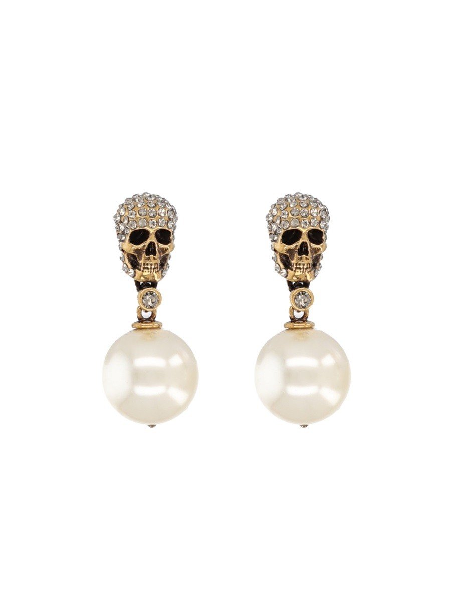 Alexander McQueen Schedelmotief oorbellen met Pavé