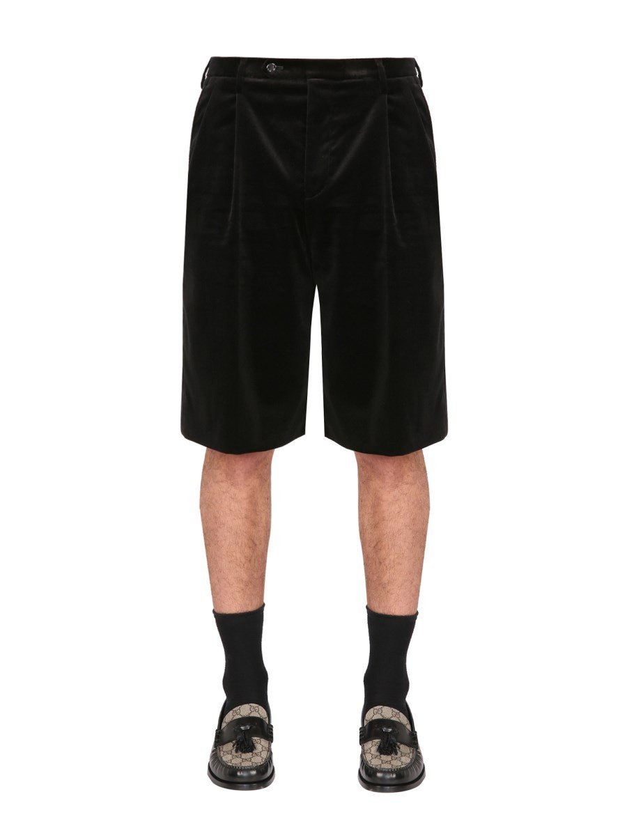 Gucci Stretch fluwelen korte broek