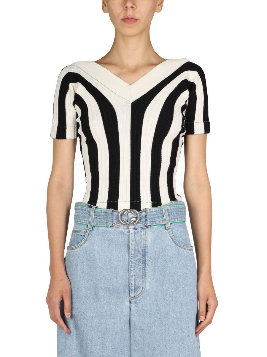 Bottega Veneta Striped dessin top
