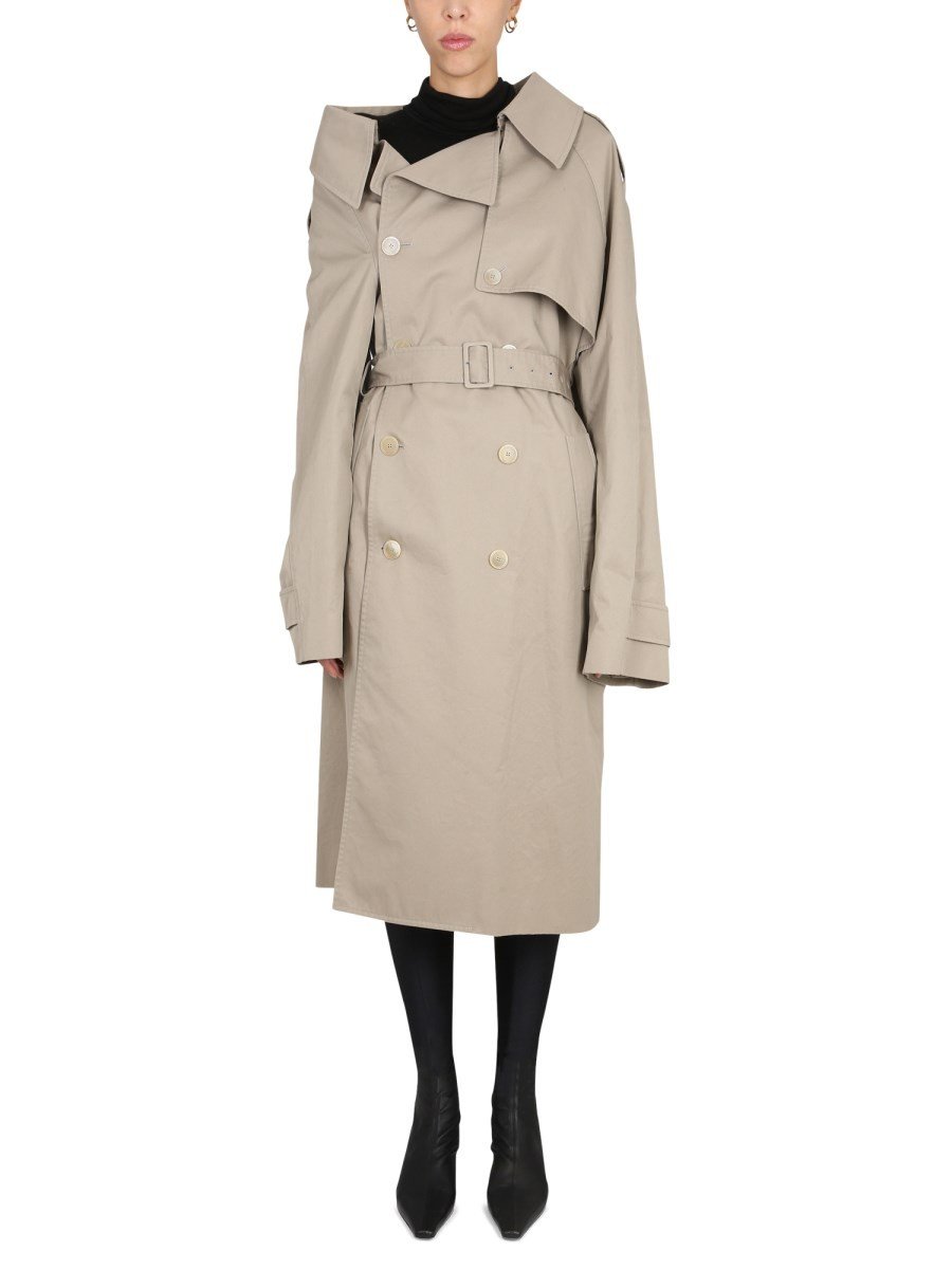 Balenciaga Trench Off The Shoulder