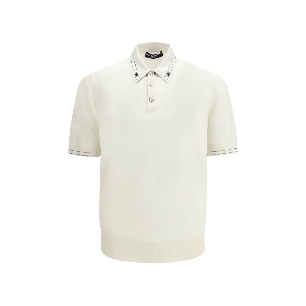 Dolce & Gabbana Beige zijden poloshirt