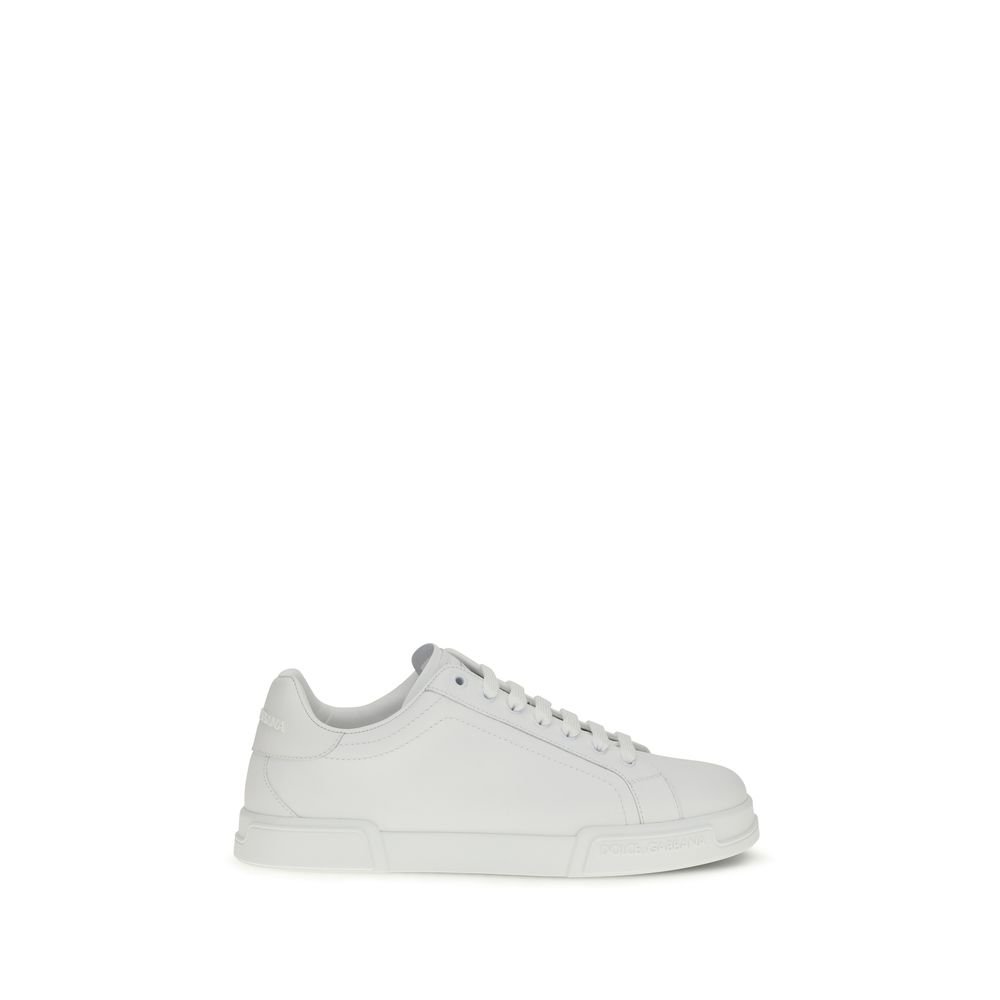 Dolce & Gabbana wit kalfsleren lage sneakers