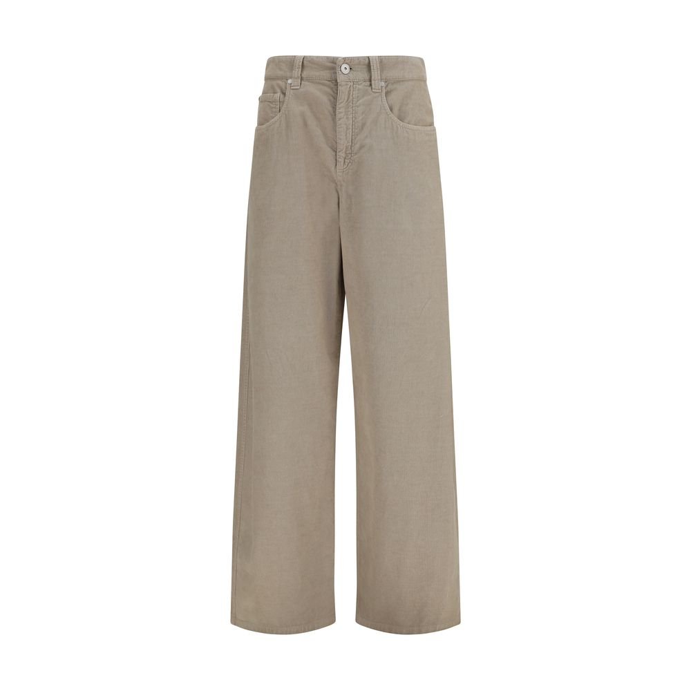 Brunello Cucinelli Beige katoenen casual broek