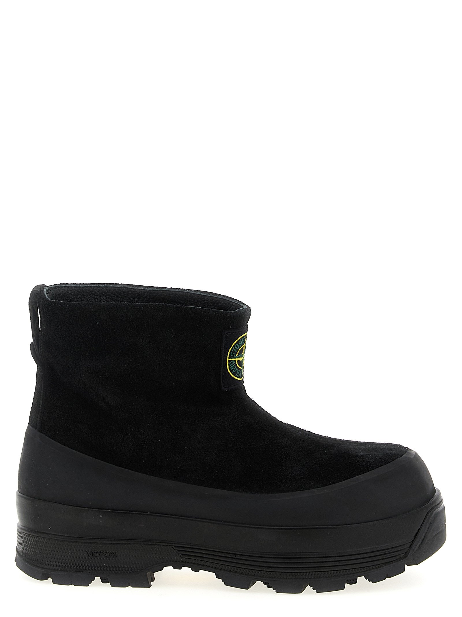 Stone Island zwart rubber enkellaarsjes