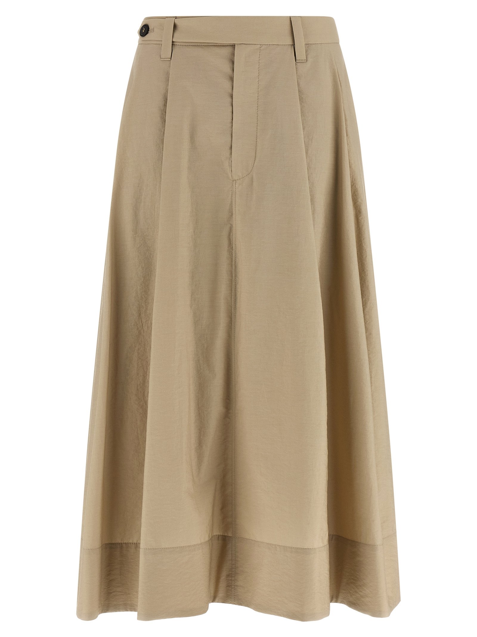 Brunello Cucinelli Beige katoenen Midi rok