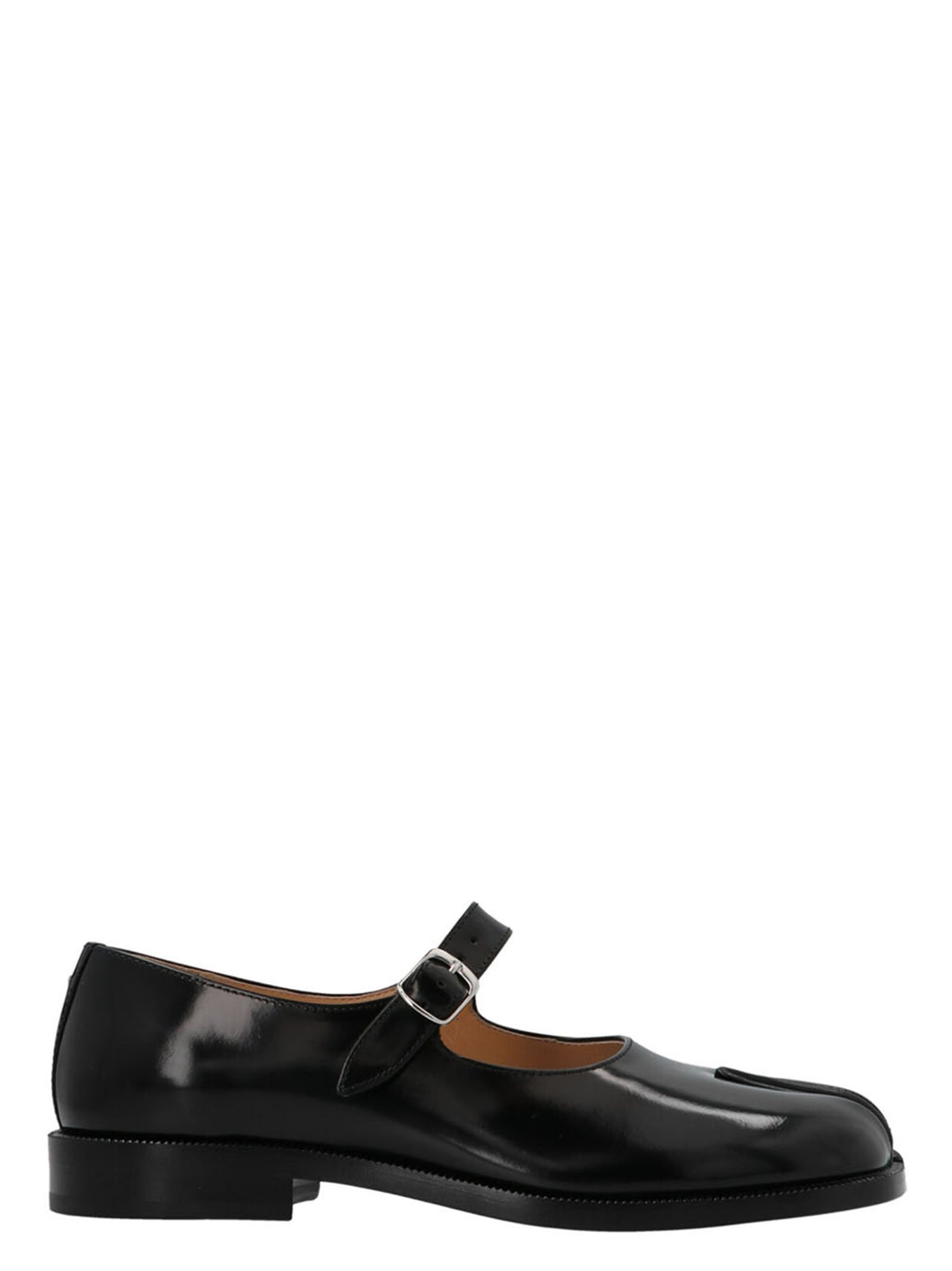 Maison Margiela zwart leren ballerina's