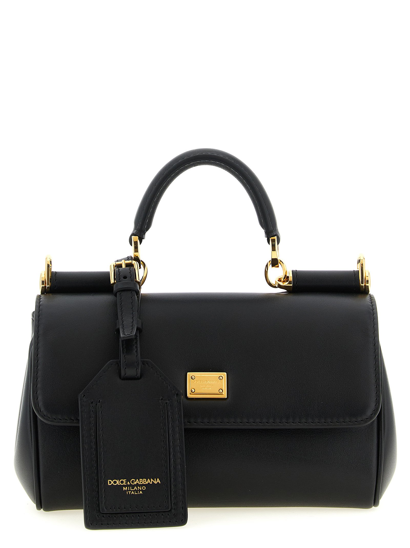 Dolce & Gabbana zwart kalfsleren handtas