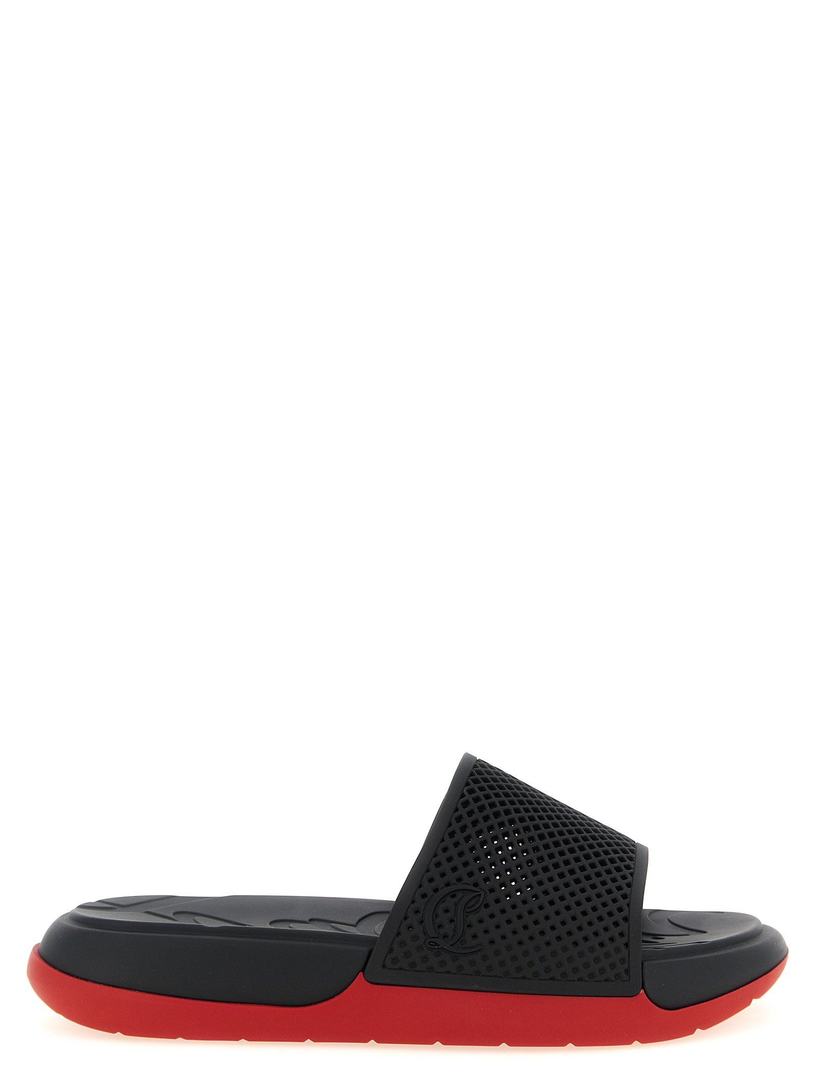 Christian Louboutin zwart polyethyleen Slides