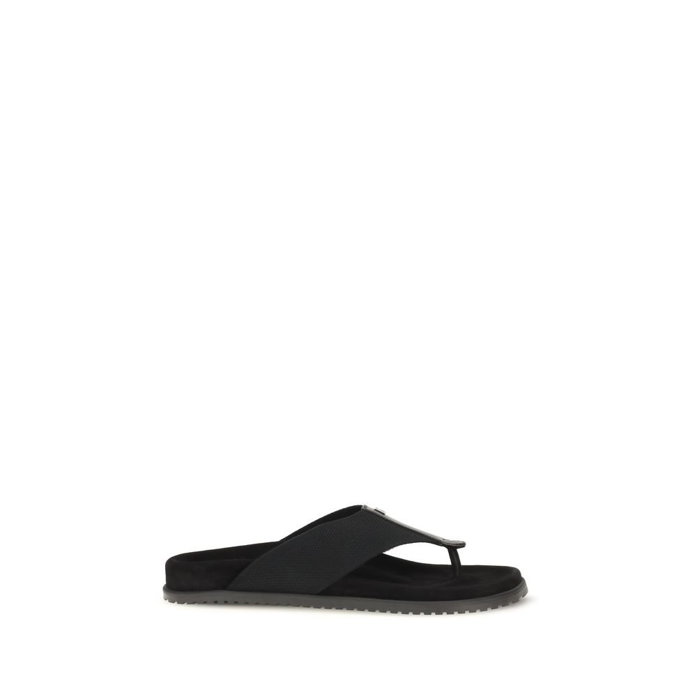 Dolce & Gabbana zwart polyester teensandalen
