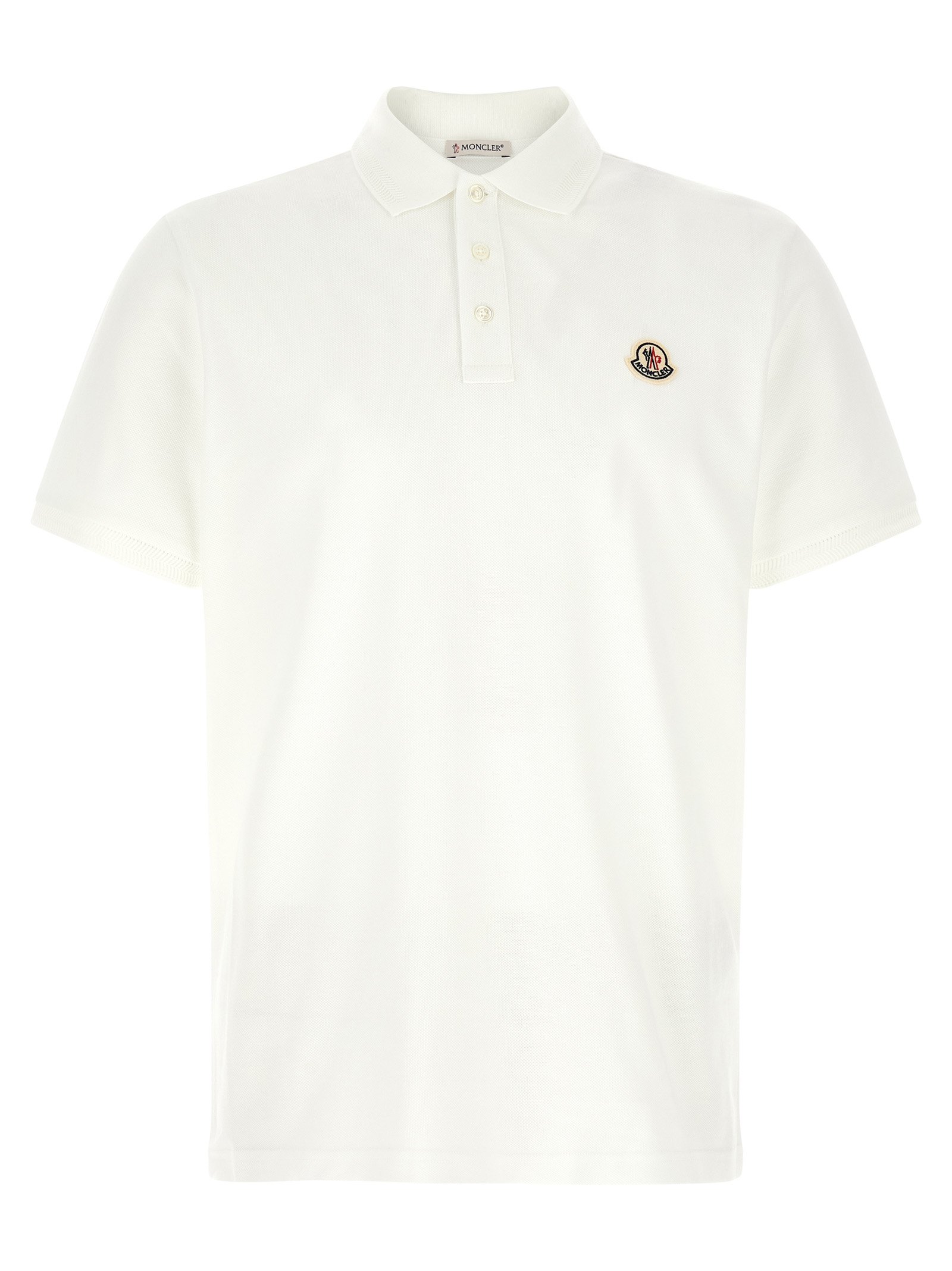 Moncler wit katoenen poloshirt