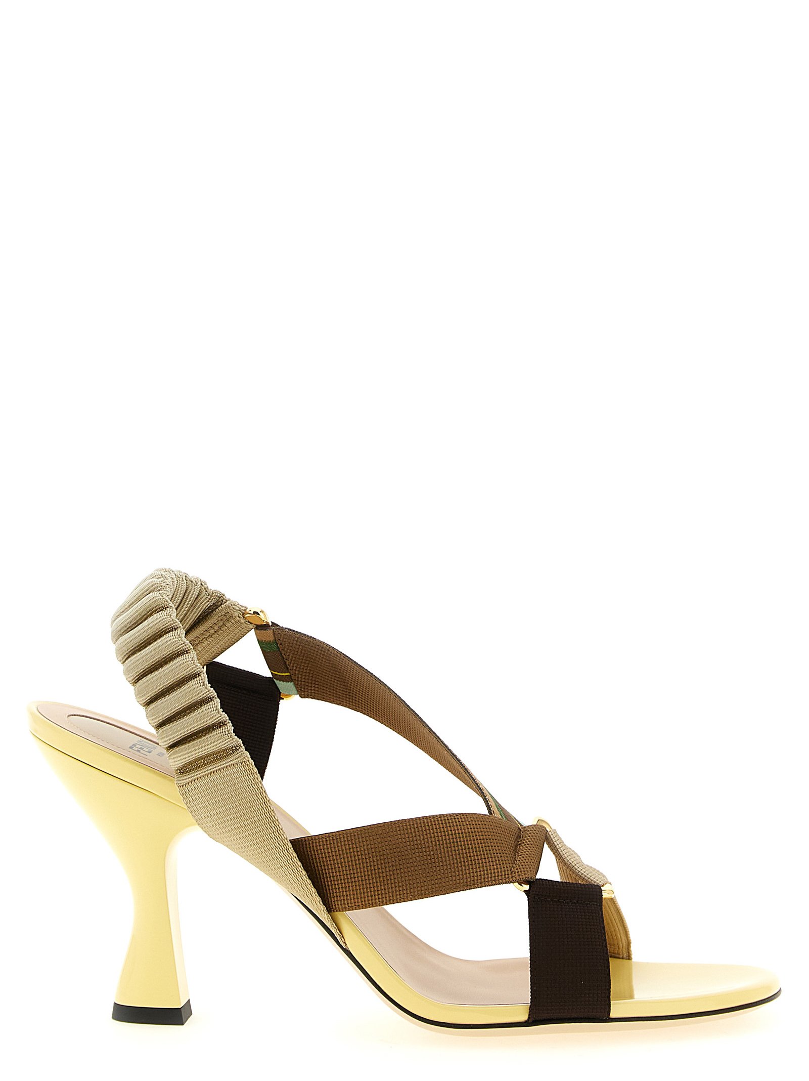 Fendi meerkleurig viscose middelhoge hak pumps