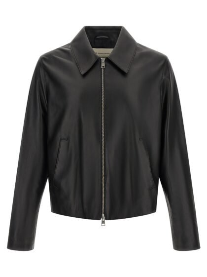 Ami Paris zwart Lamb leren leren jas