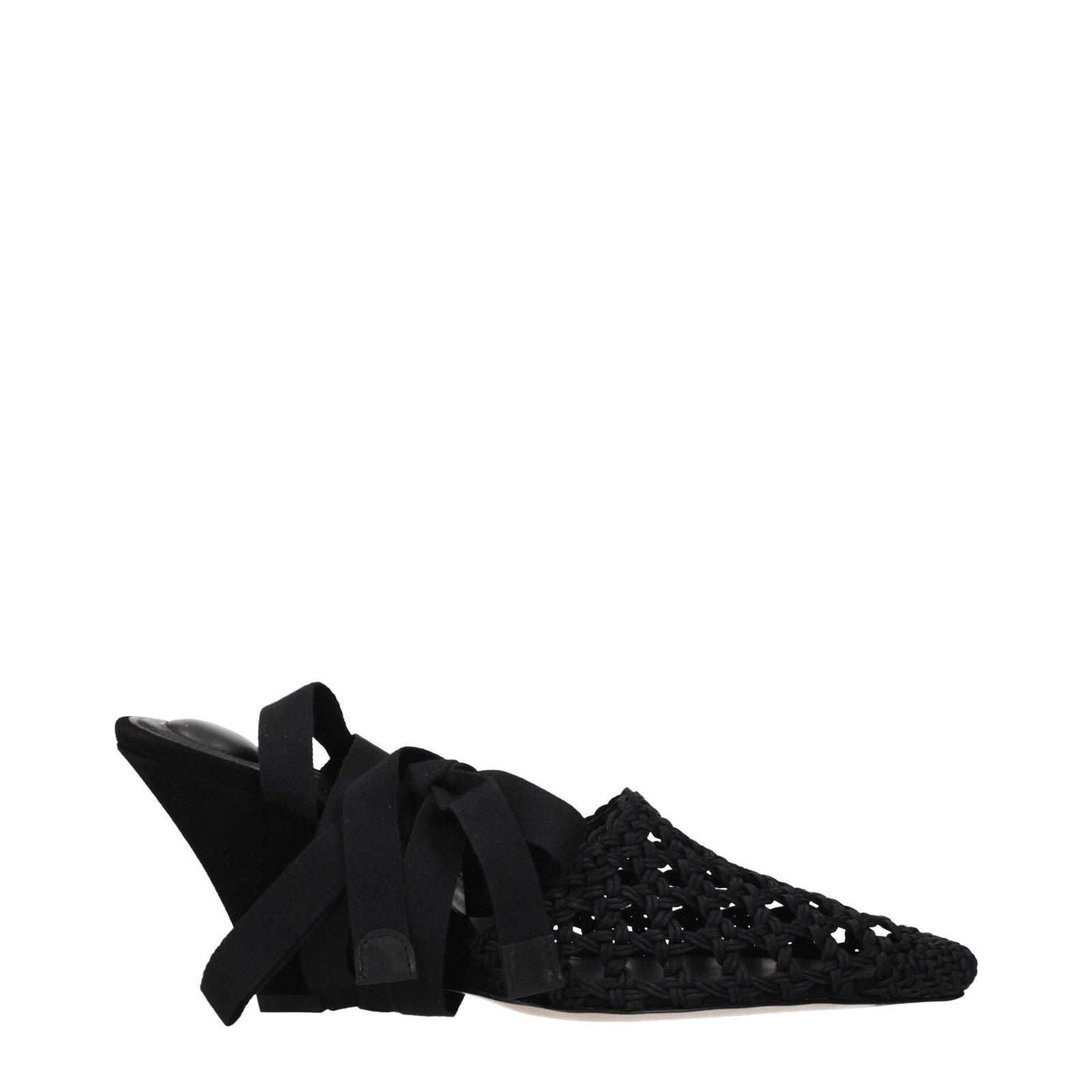 Jacquemus zwart Fabric Strap-On sandalen