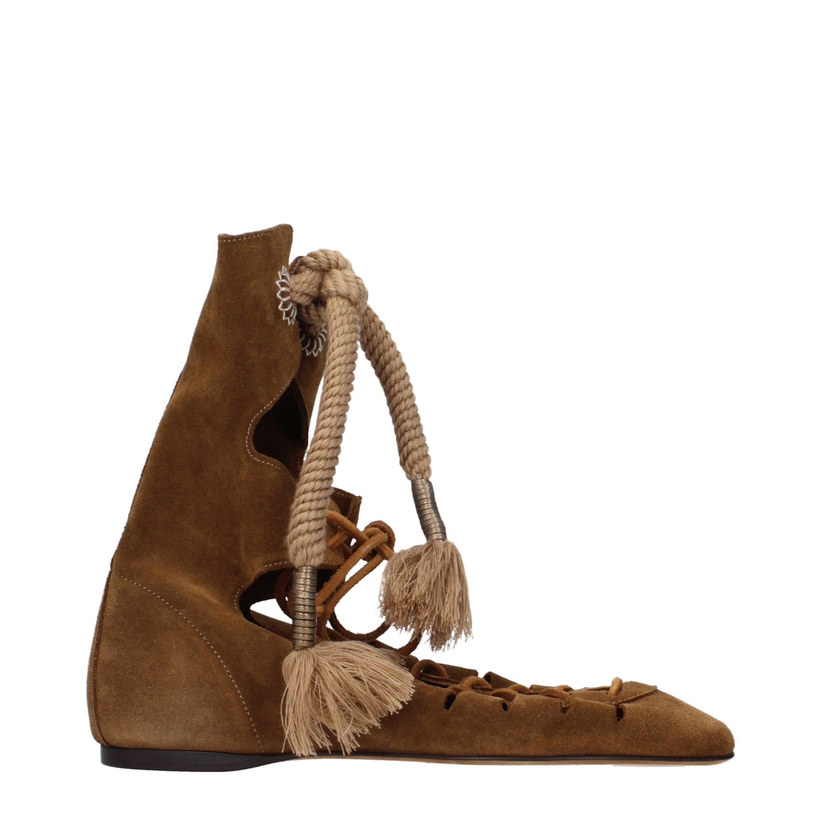 Isabel Marant bruin leren enkellaarsjes