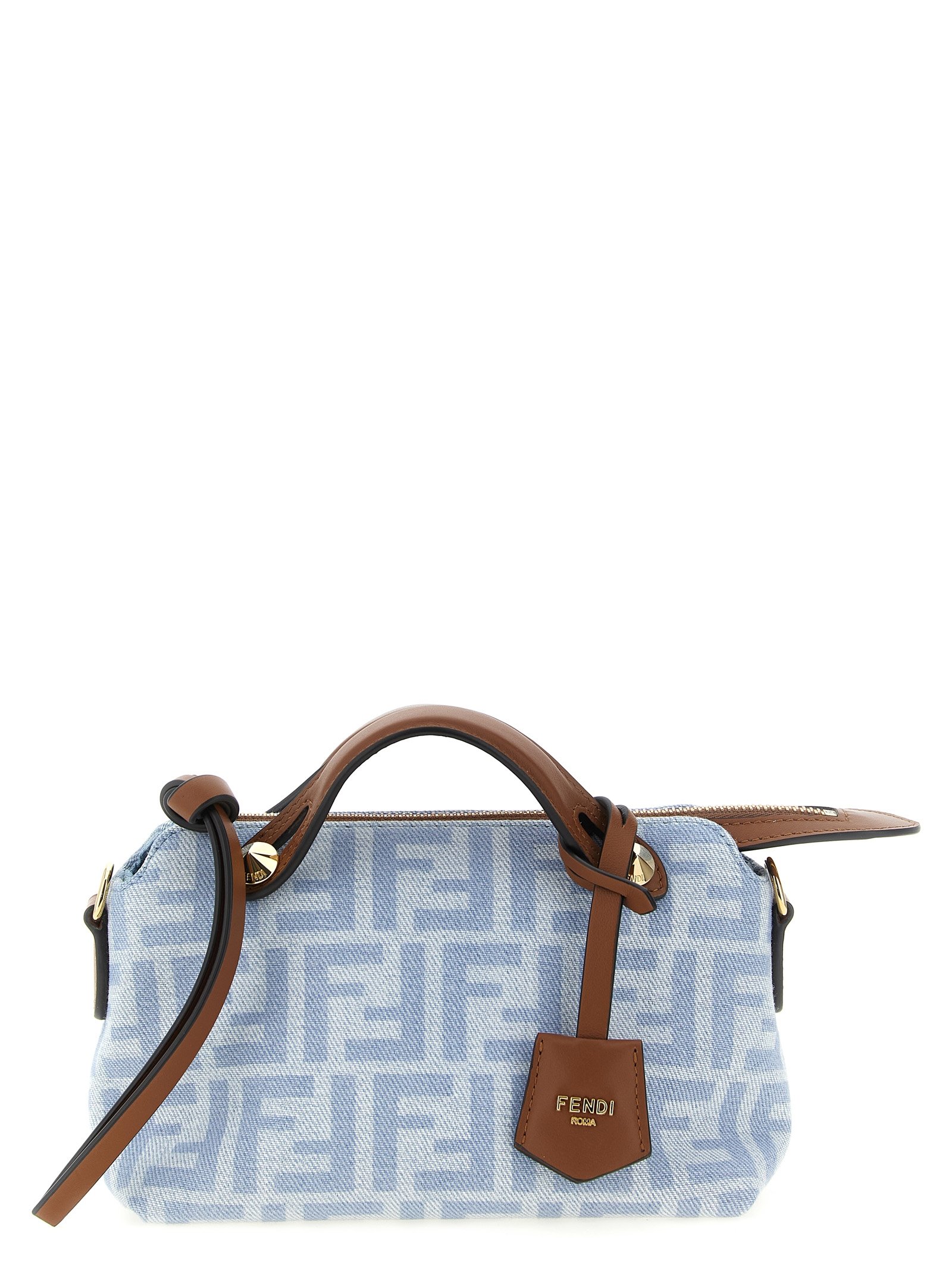 Fendi blauw katoenen handtas