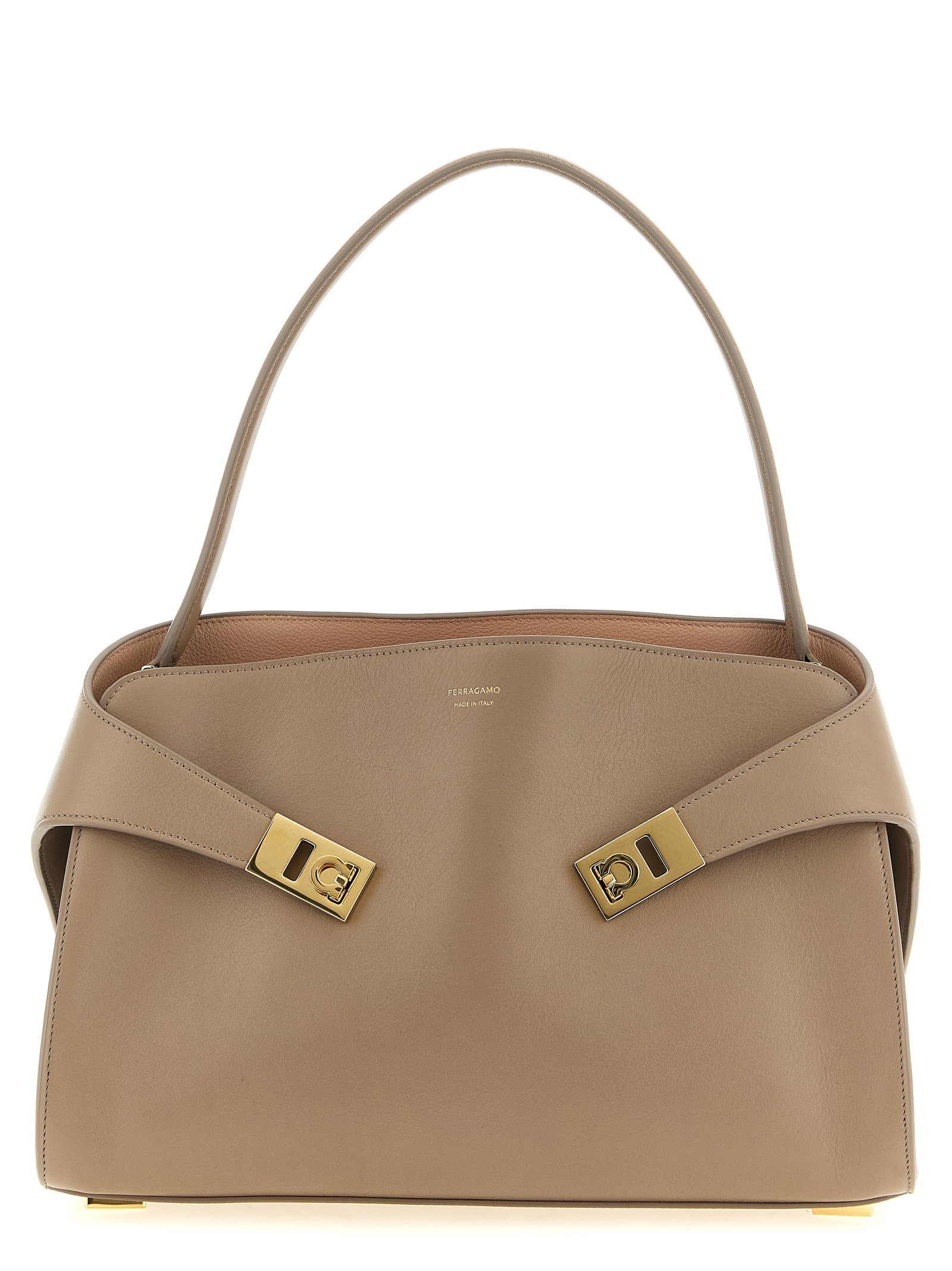 Ferragamo meerkleurig kalfsleren schoudertas