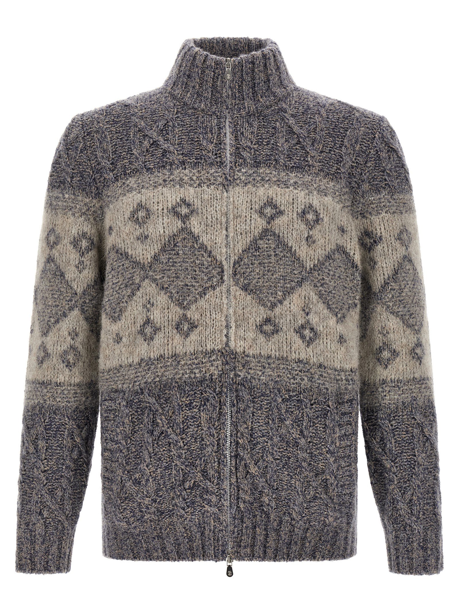 Brunello Cucinelli grijs Virgin wollen vest