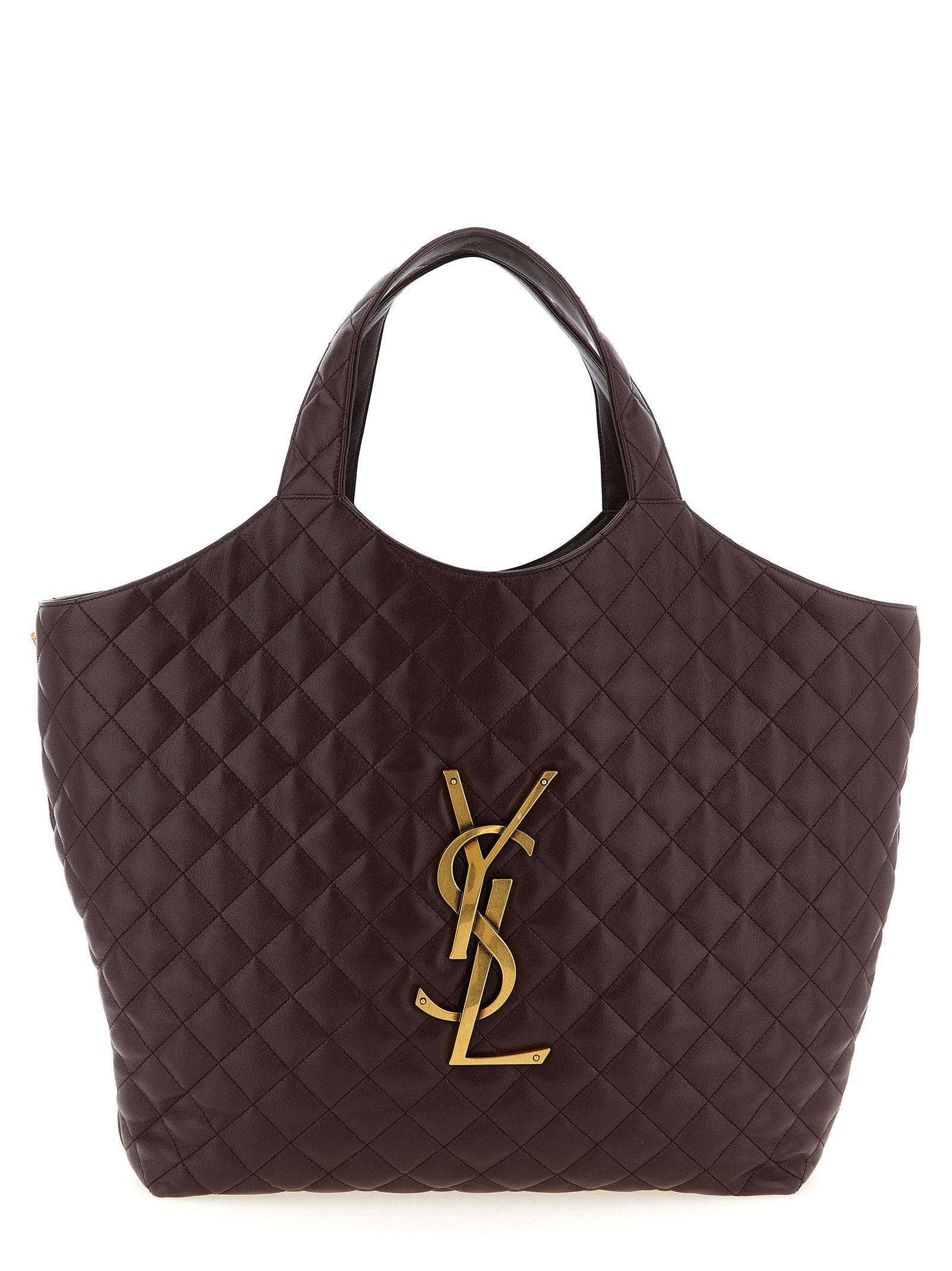 Saint Laurent bordeauxrood Lamb leren Tote Bag