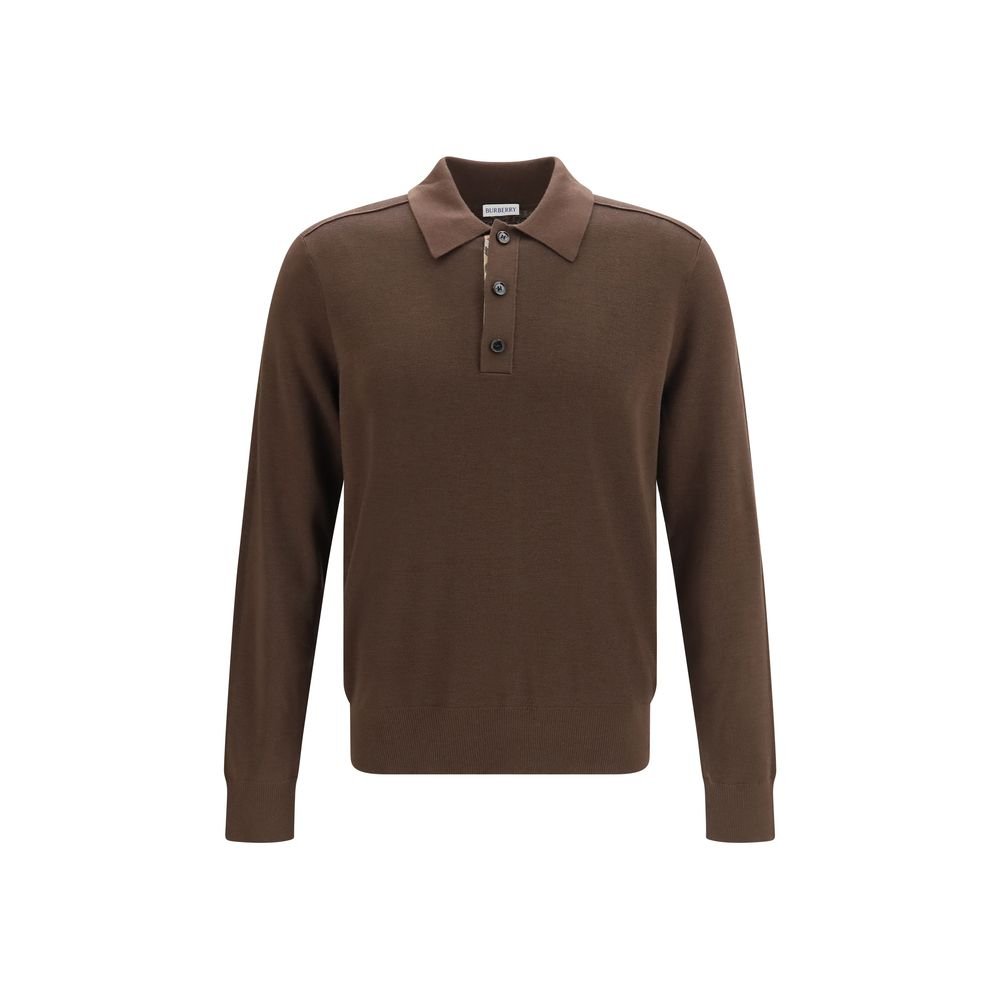Burberry bruin wollen overhemd