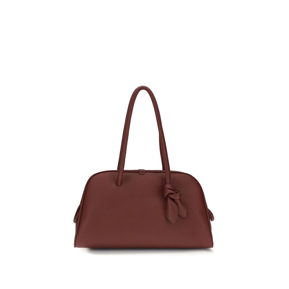Jacquemus bordeauxrood kalfsleren schoudertas