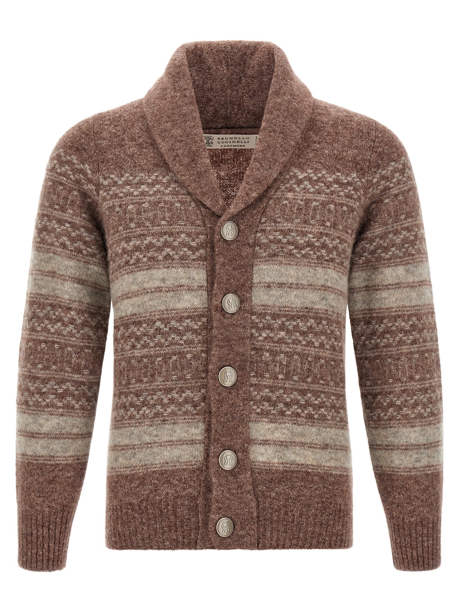 Brunello Cucinelli bruin Alpaca leren vest