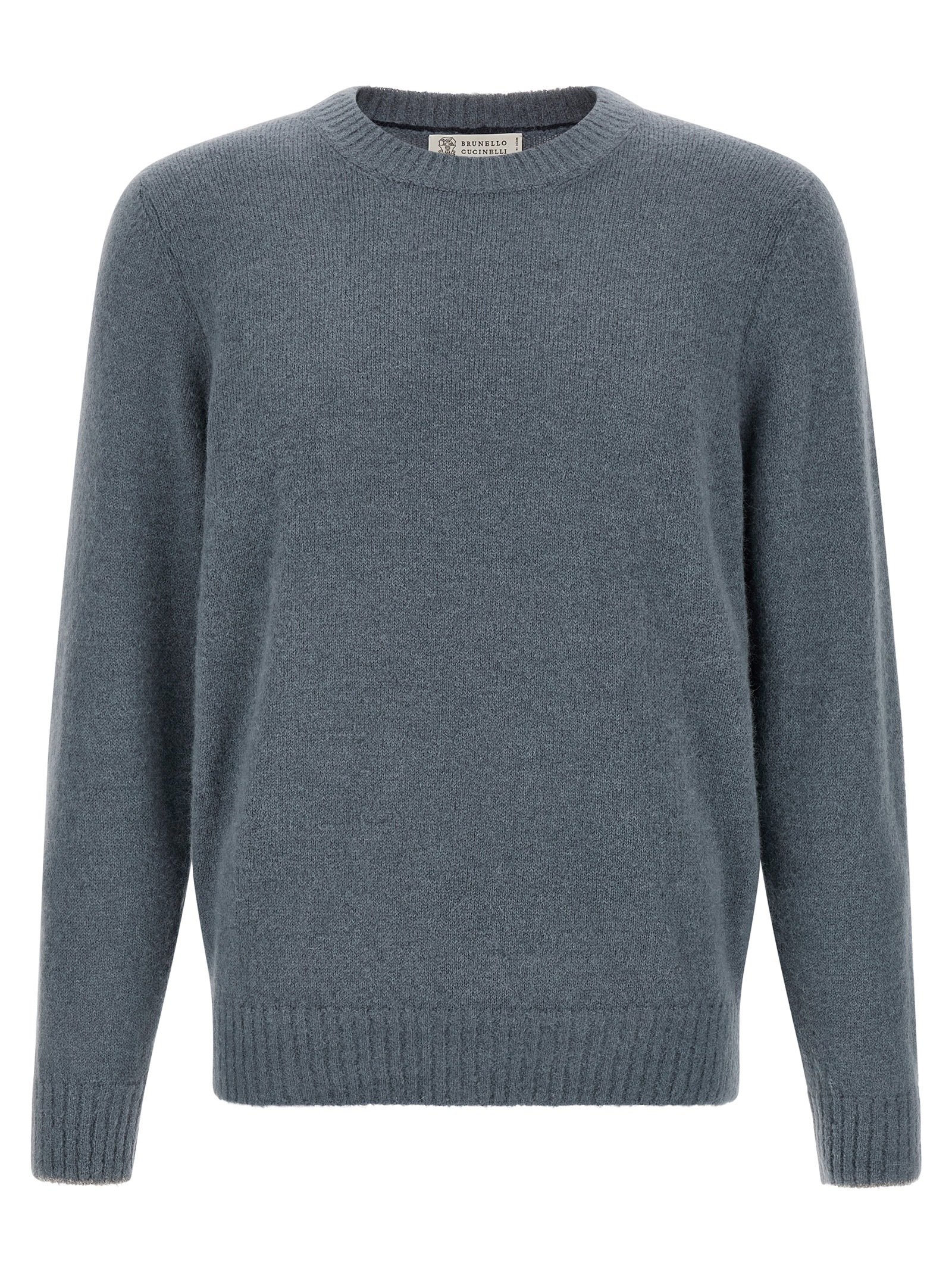 Brunello Cucinelli blauw Alpaca leren vest