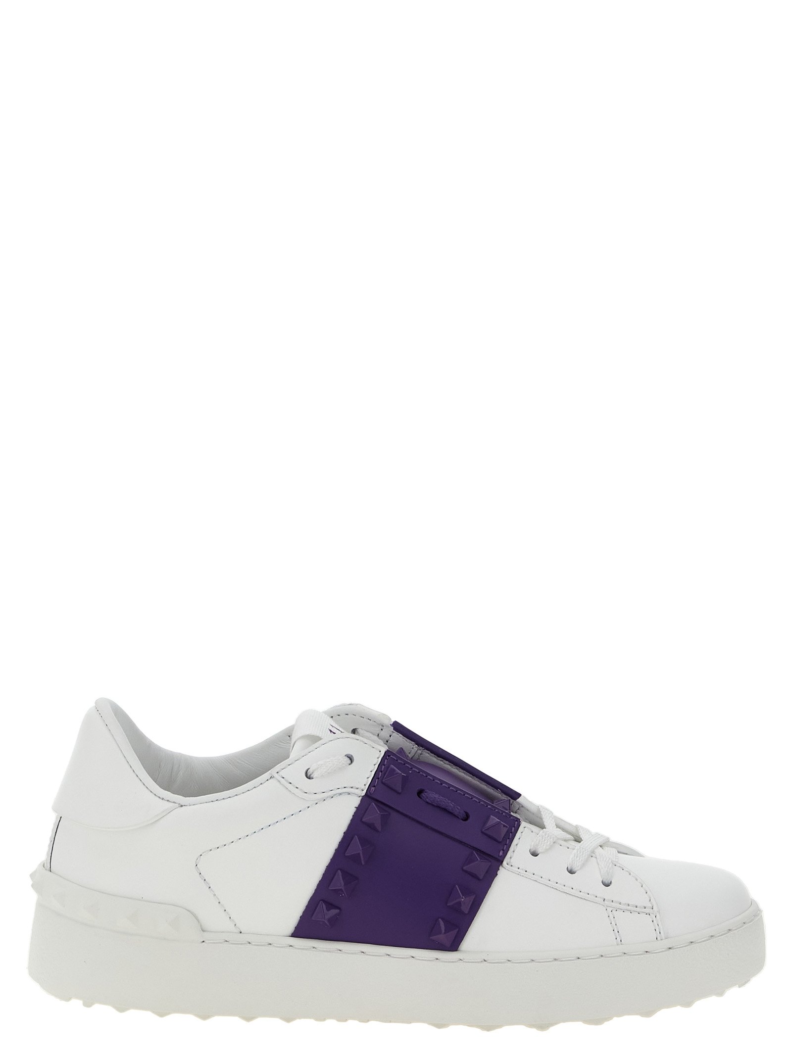 Valentino Garavani paars kalfsleren lage sneakers