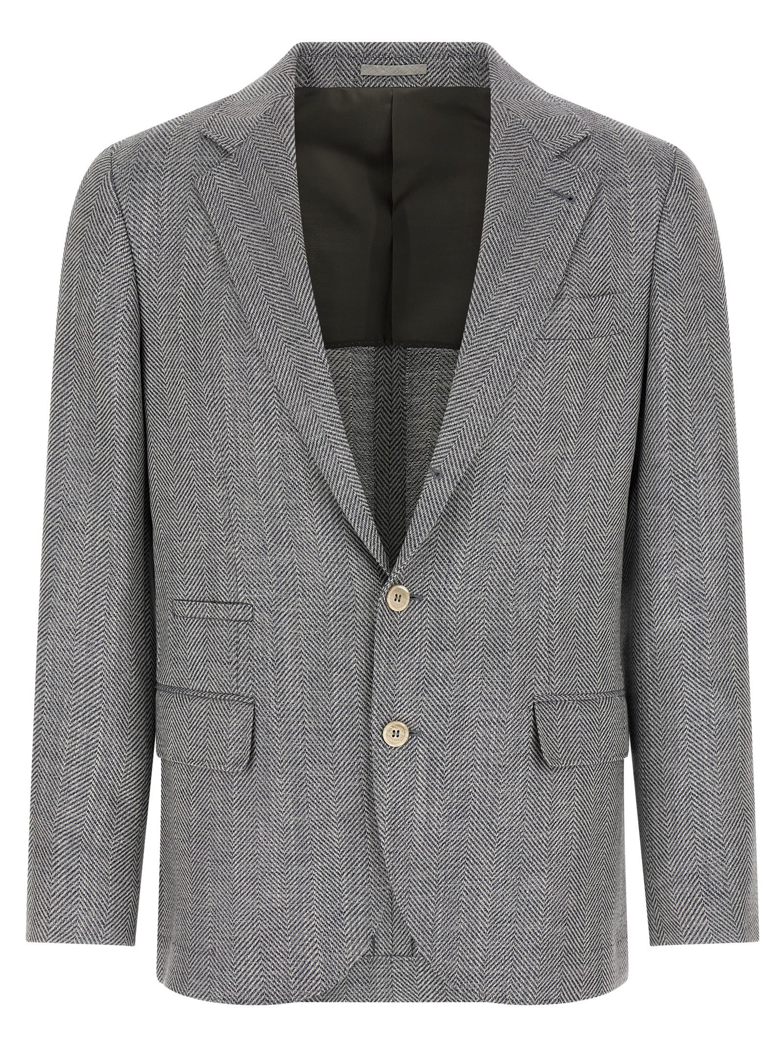 Brunello Cucinelli grijs wollen Blazer