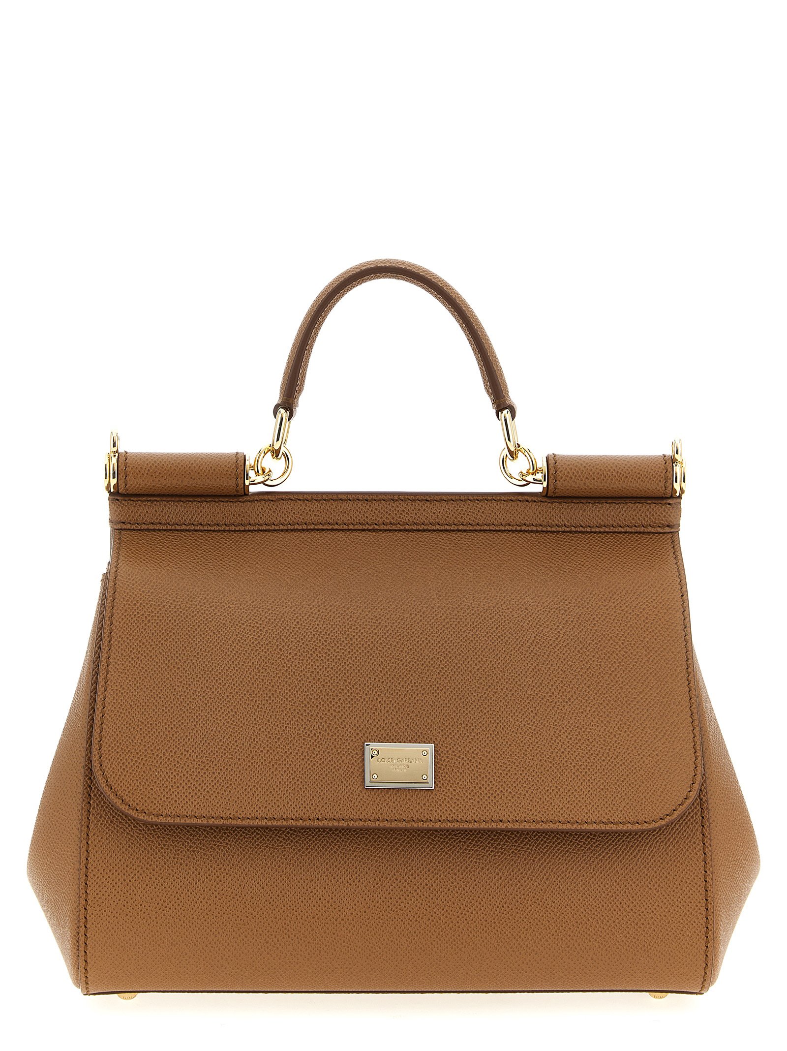 Dolce & Gabbana bruin kalfsleren handtas
