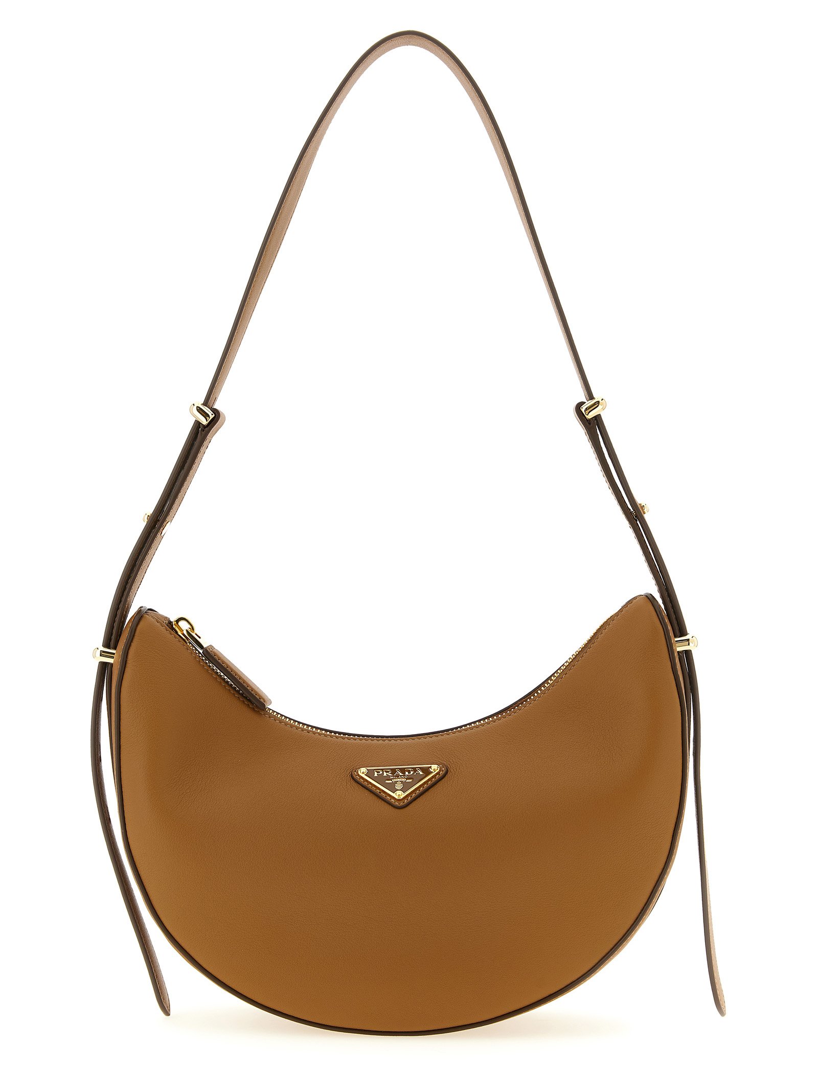 Prada bruin kalfsleren schoudertas