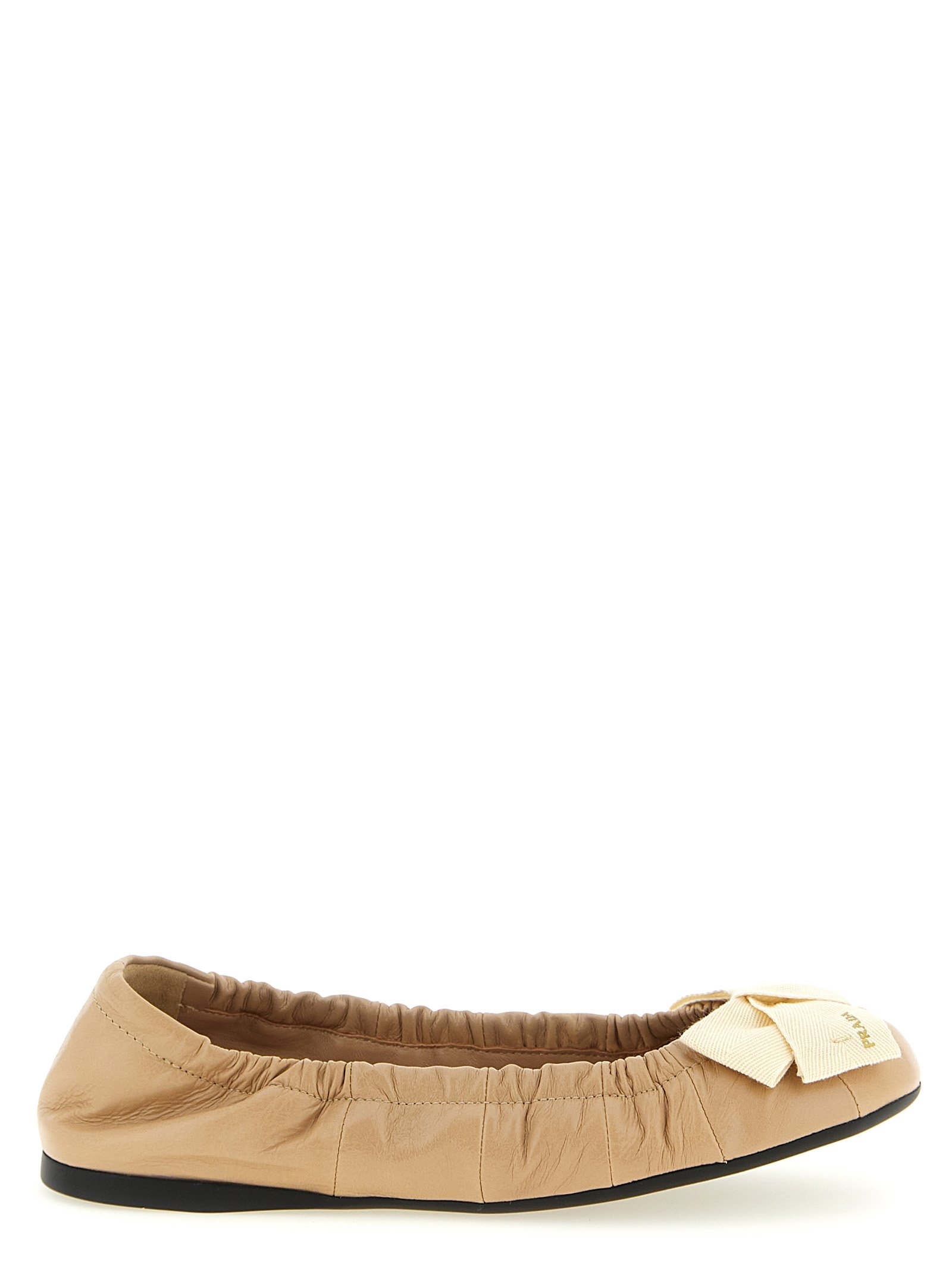 Prada Beige kalfsleren ballerina's