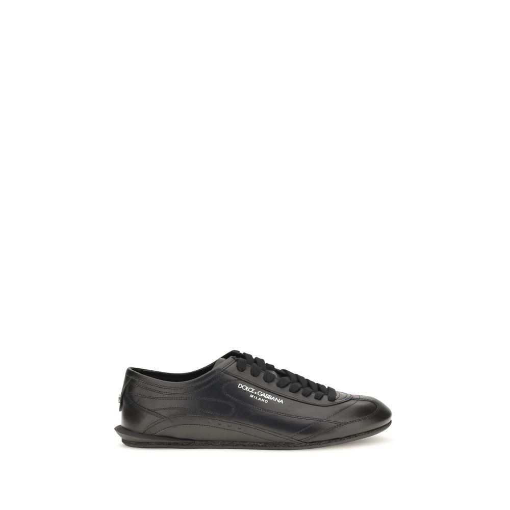 Dolce & Gabbana zwart kalfsleren lage sneakers