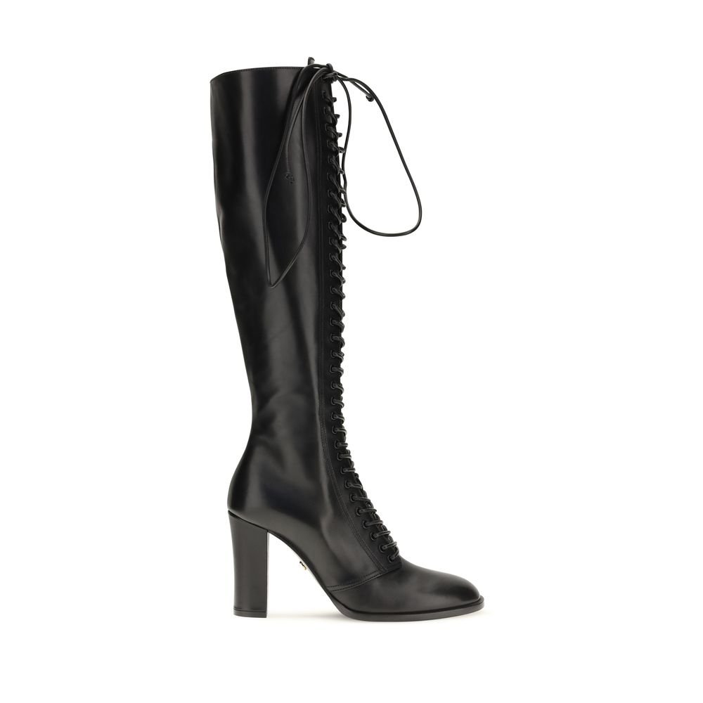 Dolce & Gabbana zwart kalfsleren veterboots