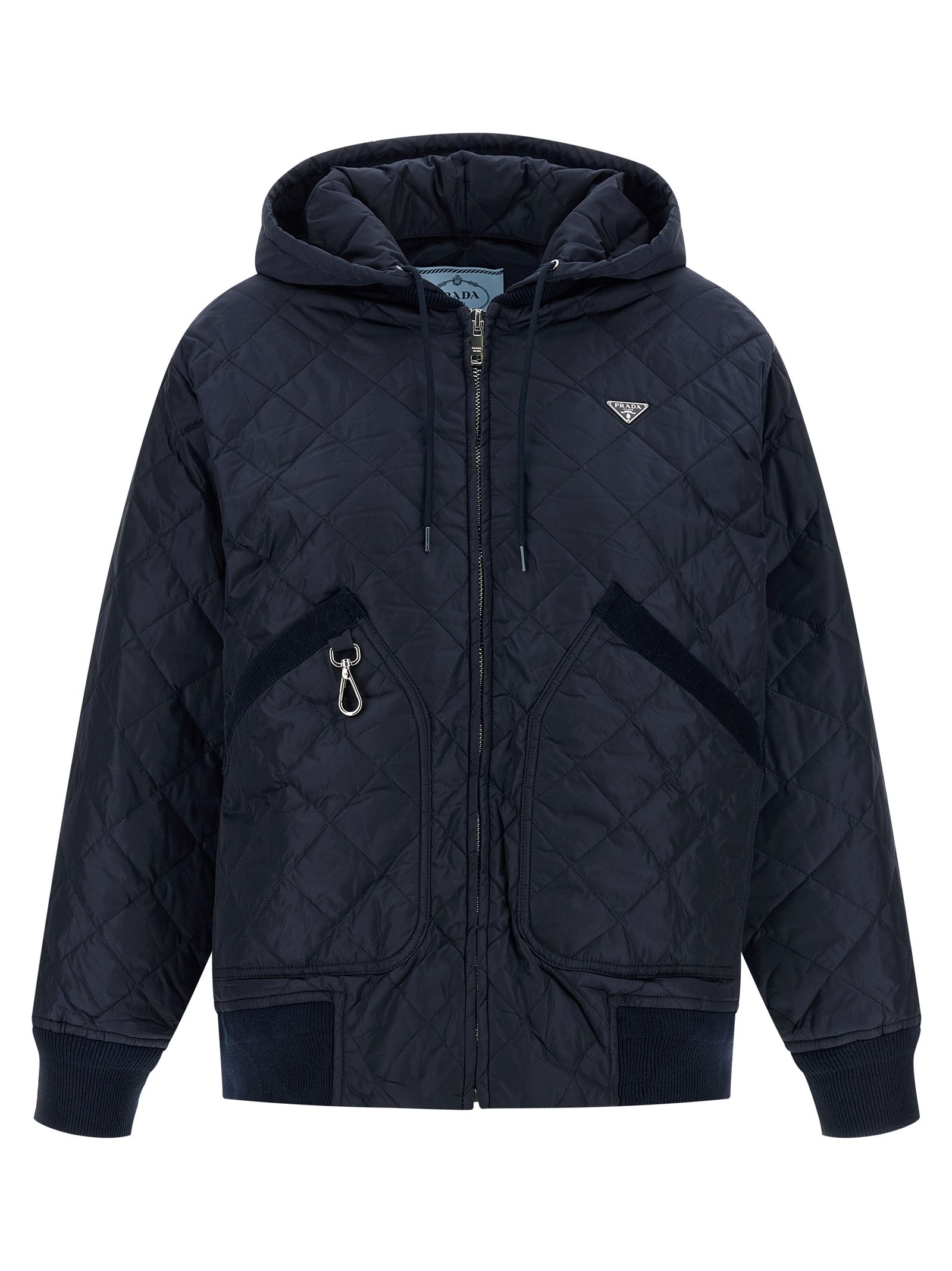 Prada blauw gerecycled polyamide Bomber