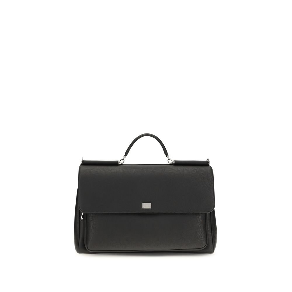 Dolce & Gabbana zwart kalfsleren handtas