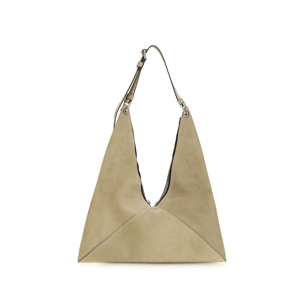 Moschino Beige suède leren schoudertas