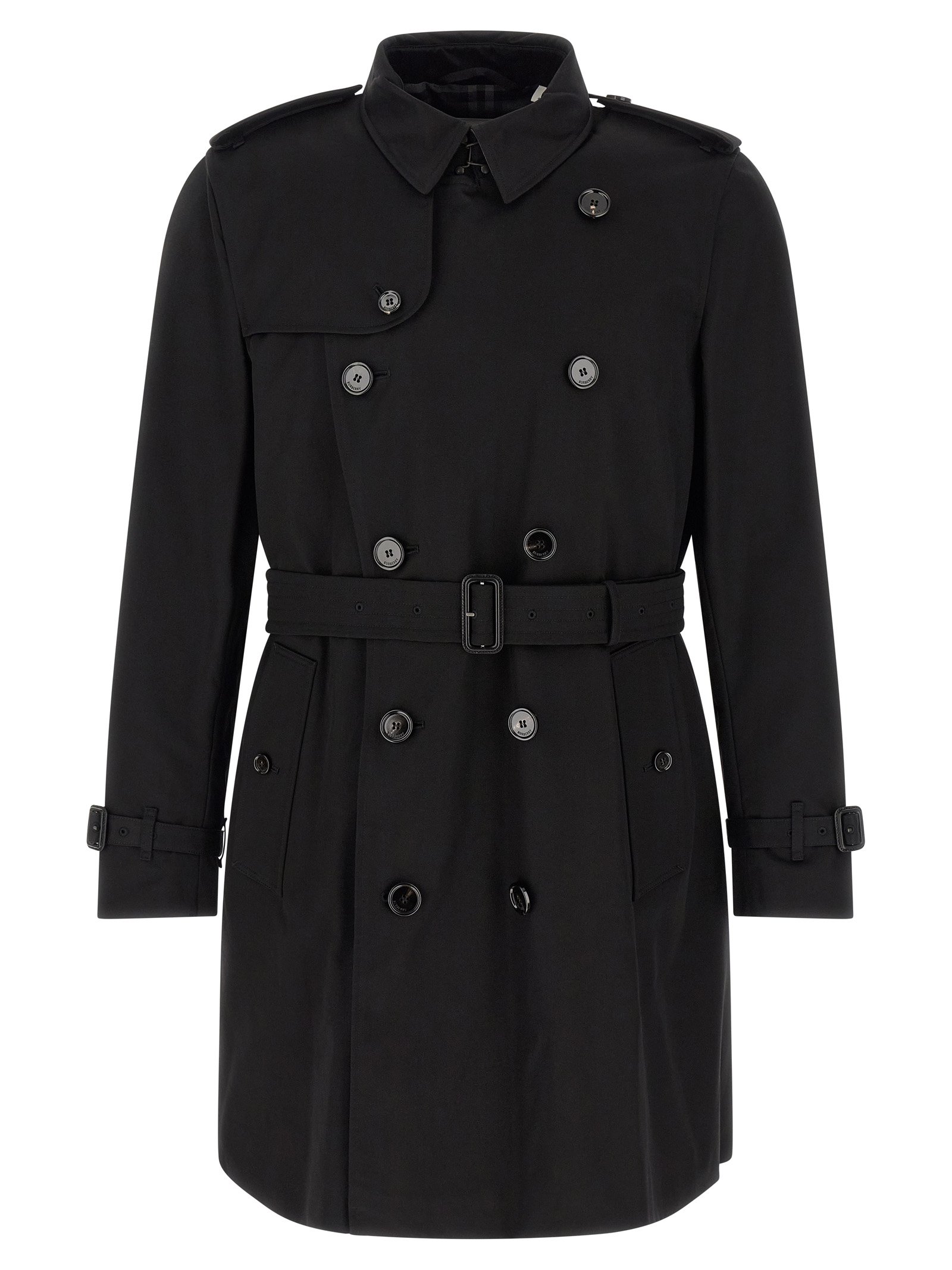 Burberry zwart katoenen mantel