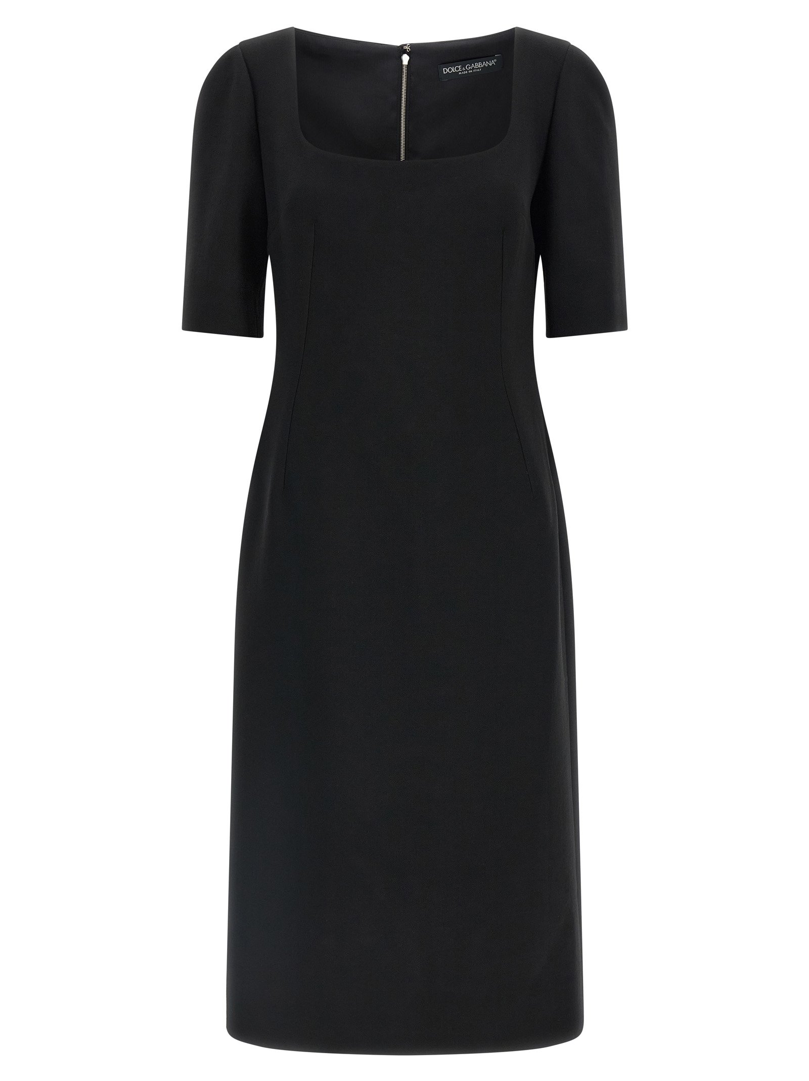 Dolce & Gabbana zwart Virgin wollen Midi jurk