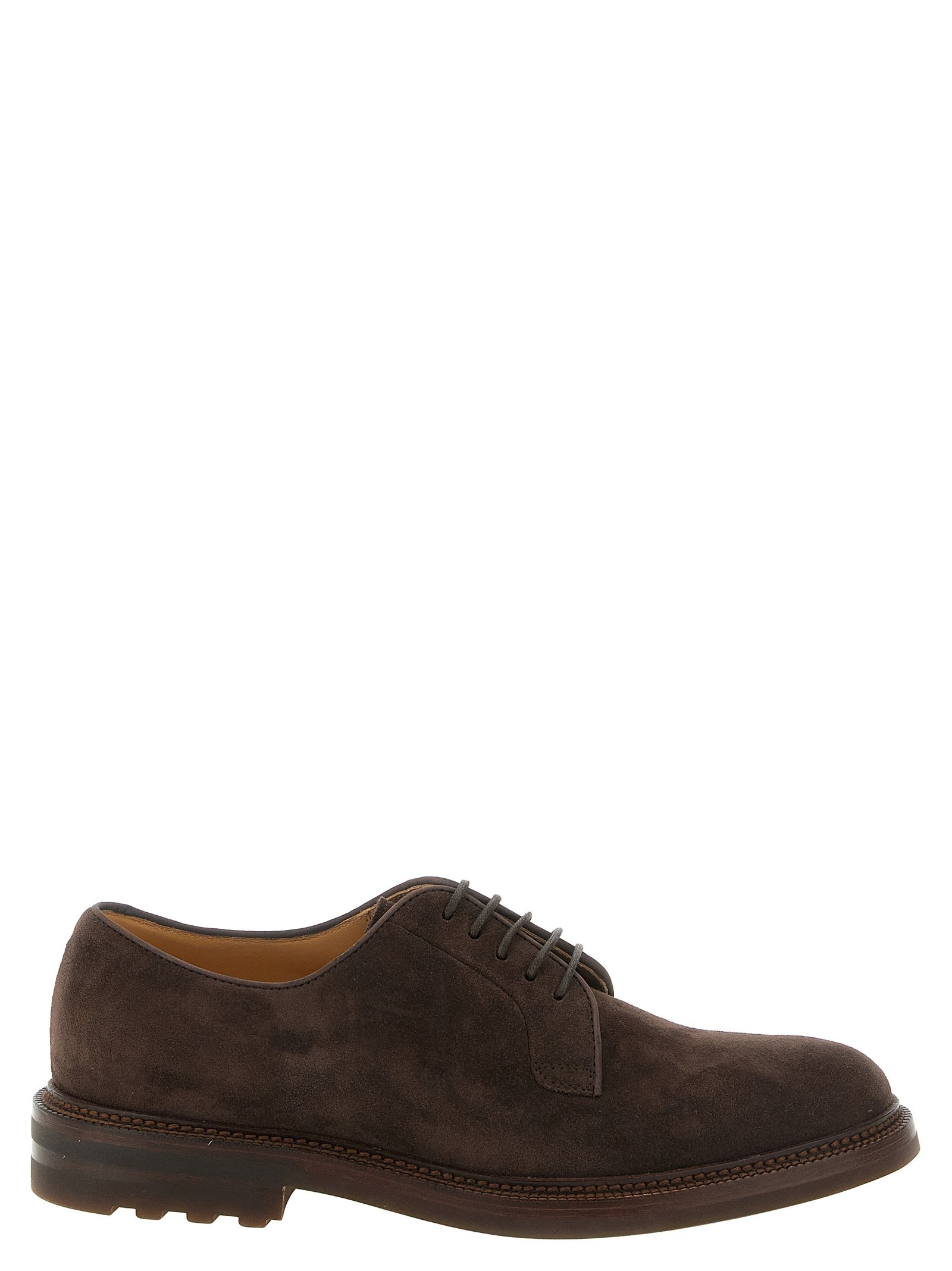 Brunello Cucinelli bruin kalfsleren Oxfords And Derbies