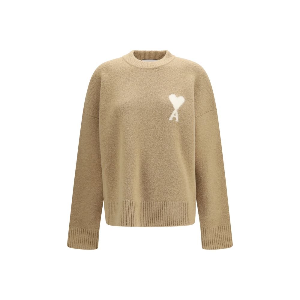 Ami Paris Beige Alpaca Vicugna Pacos sweatshirt