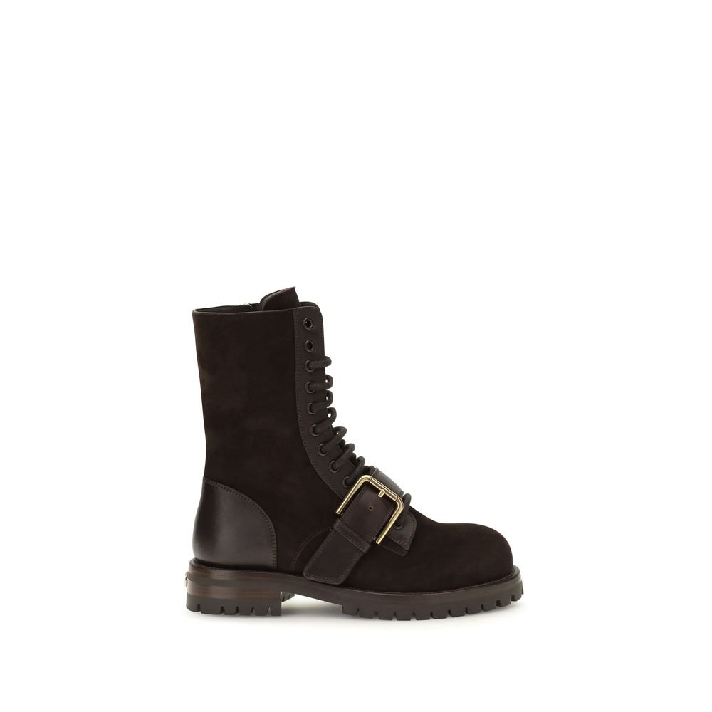 Dolce & Gabbana zwart kalfsleren veterboots