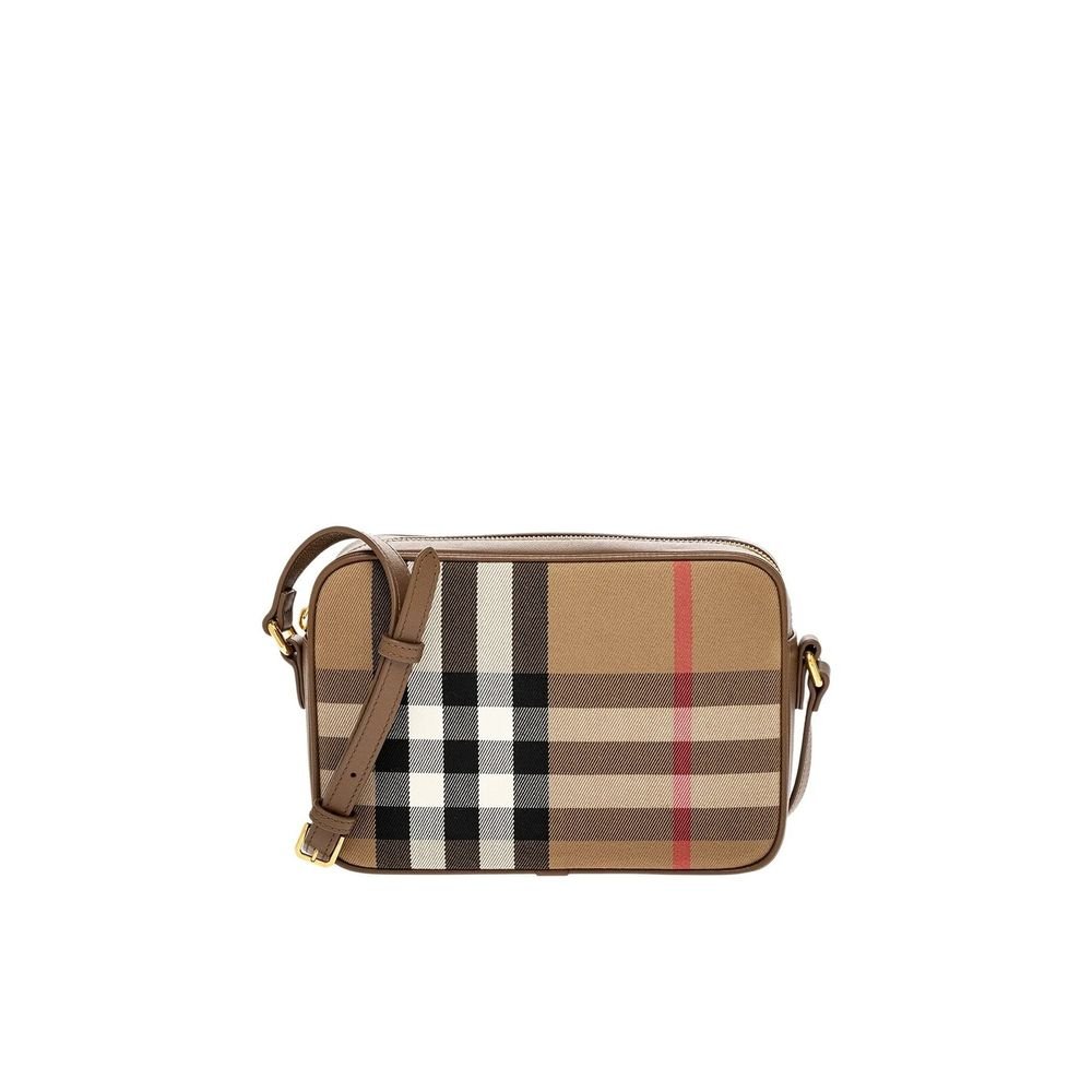 Burberry bruin leren schoudertas