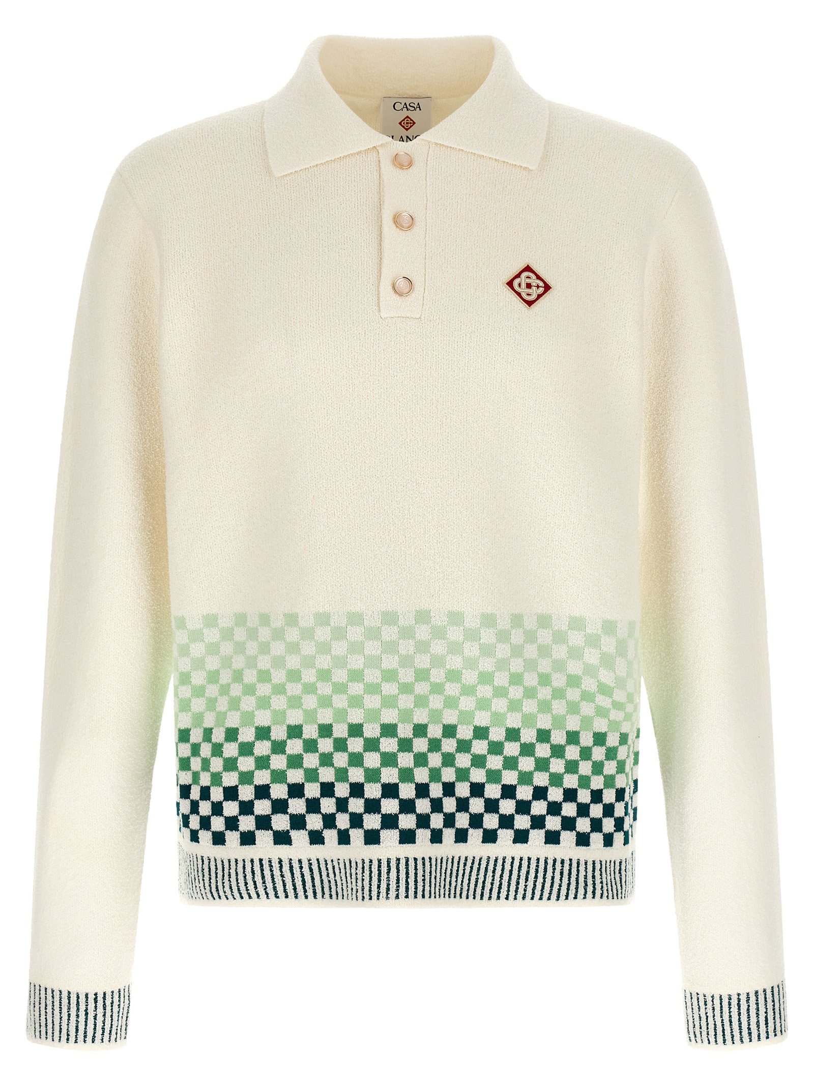 Casablanca tweekleurig katoenen poloshirt
