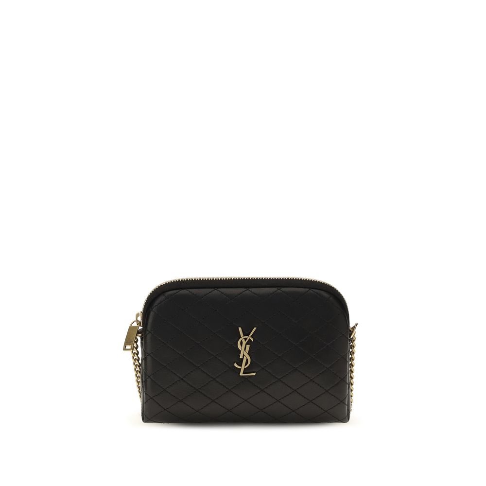 Saint Laurent zwart kalfsleren schoudertas
