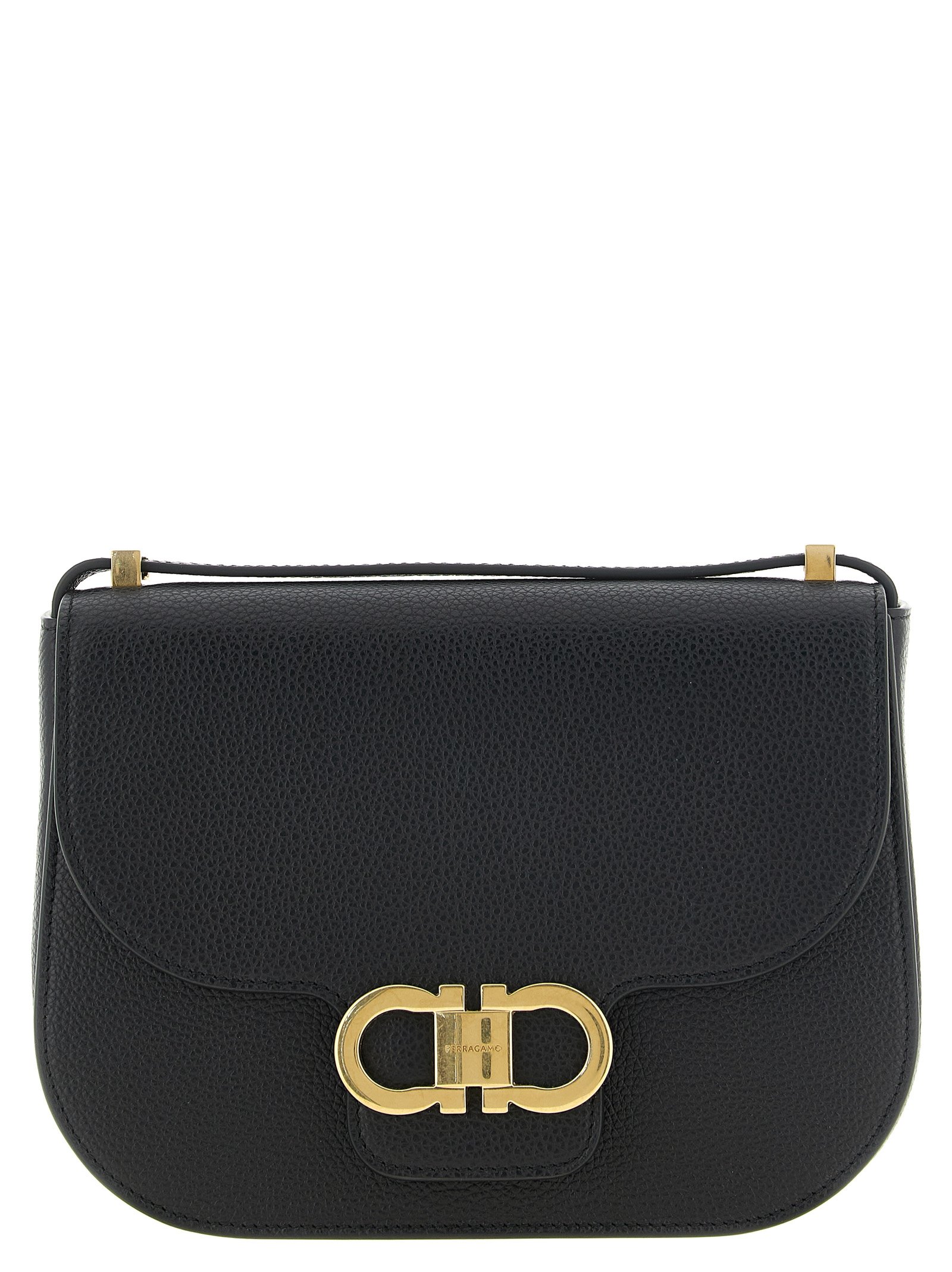 Ferragamo zwart kalfsleren Crossbody Bag