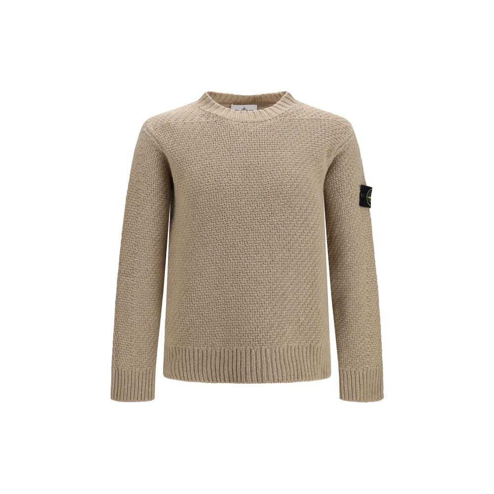 Stone Island Beige wollen sweatshirt