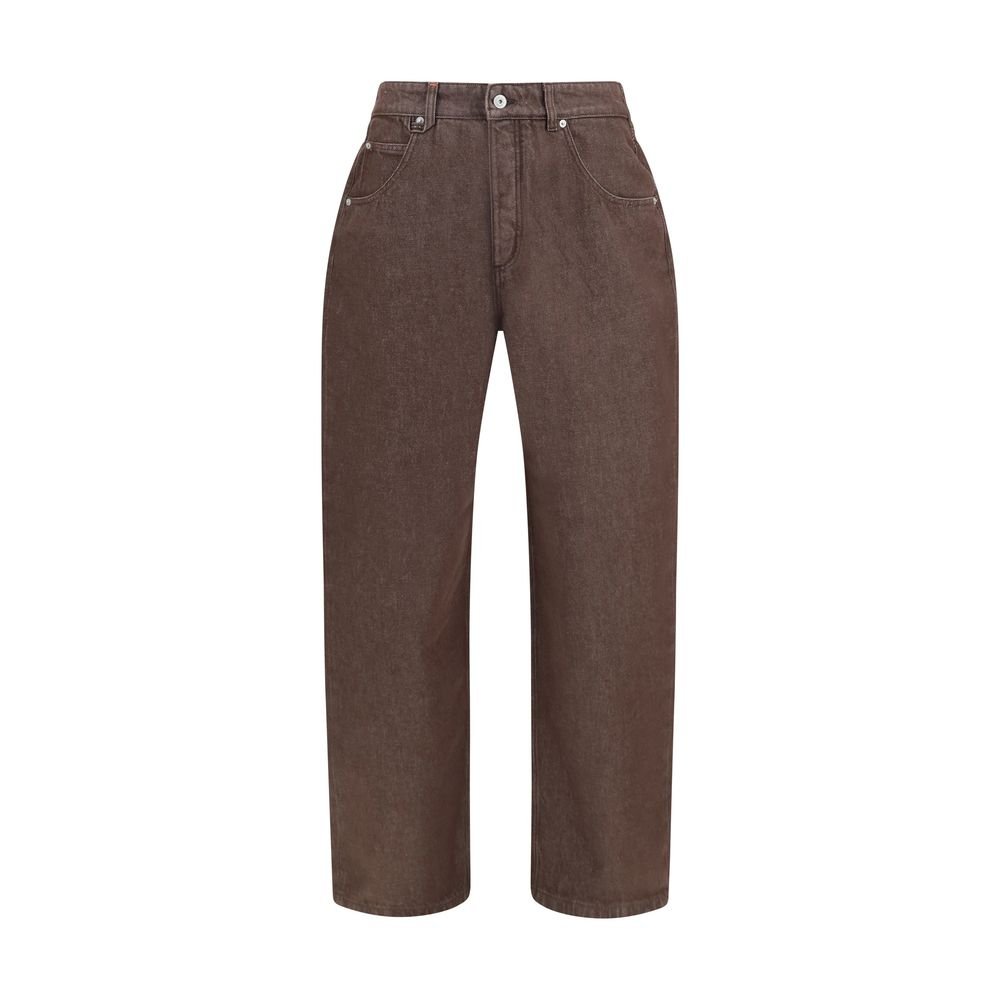 Jacquemus bruin polyester straight-fit jeans