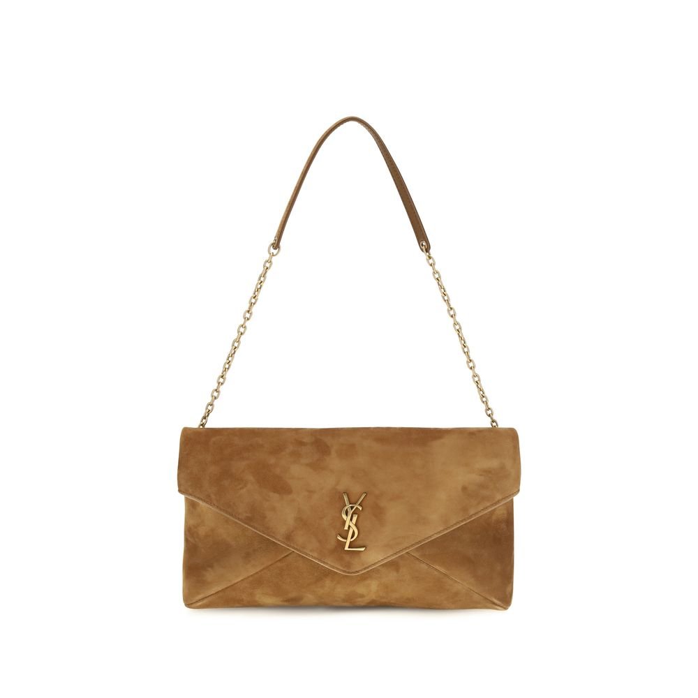 Saint Laurent Beige suède leren schoudertas