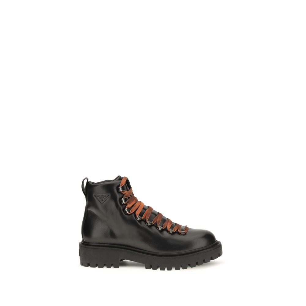 Prada zwart kalfsleren veterboots